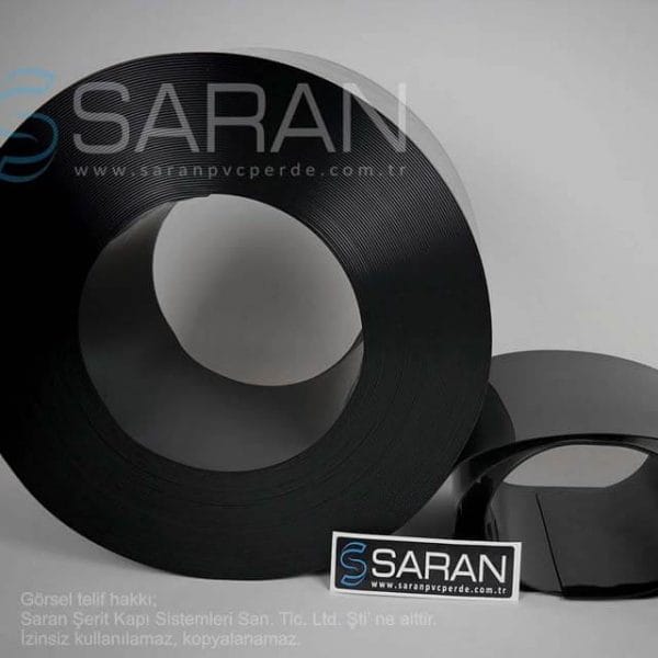 Siyah PVC Şerit Rulo